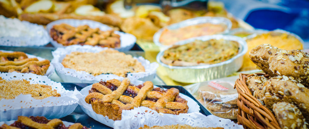 Pies and tarts for sale