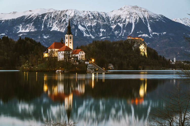 Church, lake bled, bled, slovenia, island, mountains