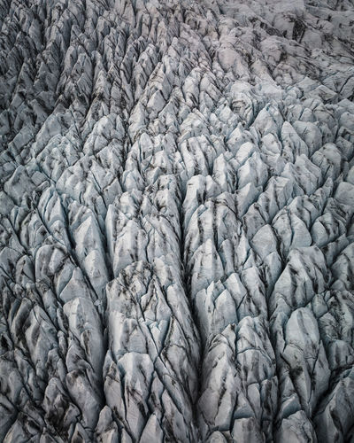Topshot of a glacier