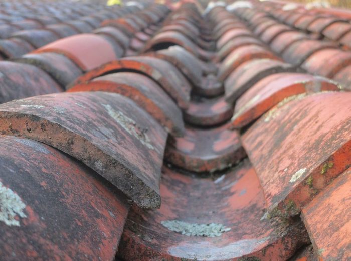 Full frame shot of roof tiles