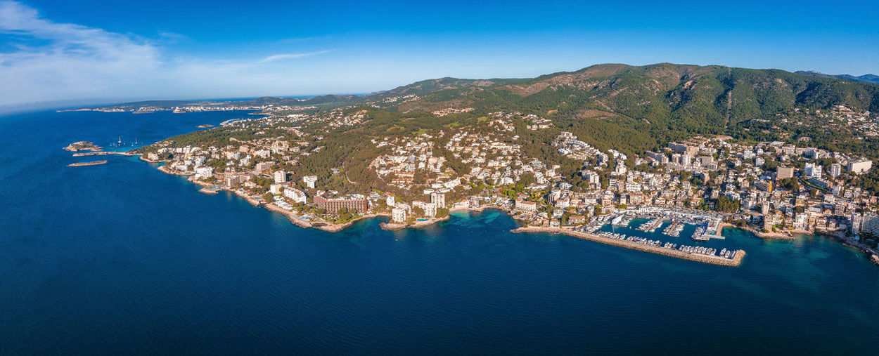 Aerial view of the capital of mallorca - palma de mallorca in spain.