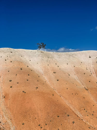 Low angle view of desert against sky