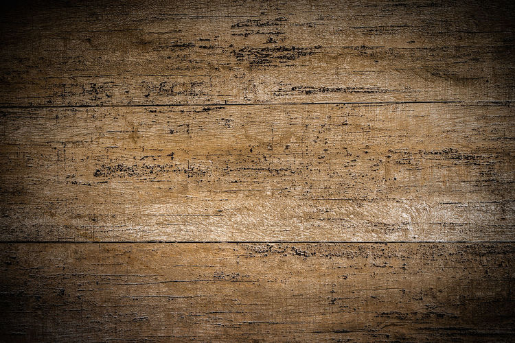 Surface level of old wooden plank