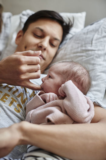 Father with baby