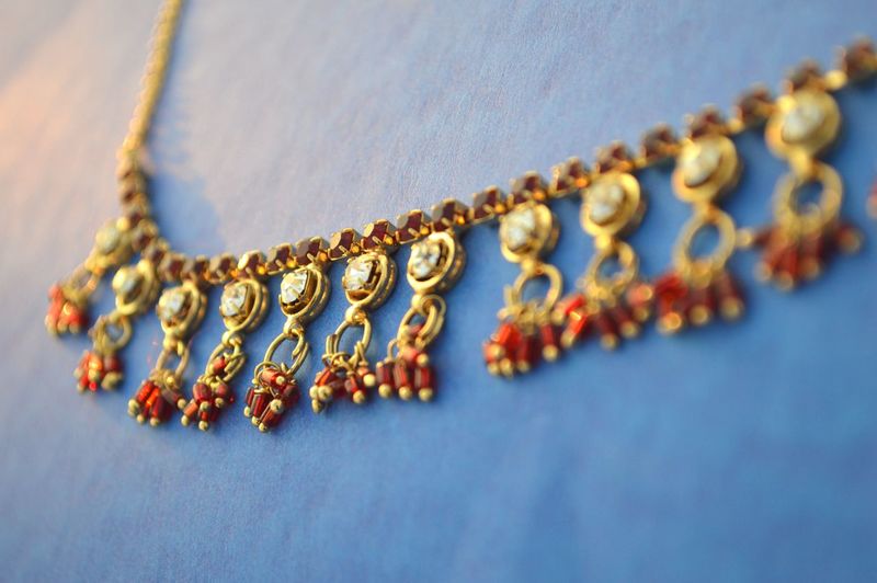 Close-up of necklace