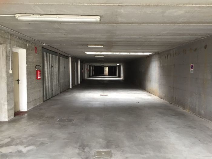 Interior of empty corridor in building