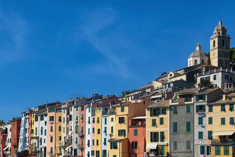 Facades on the seaside of porto venere