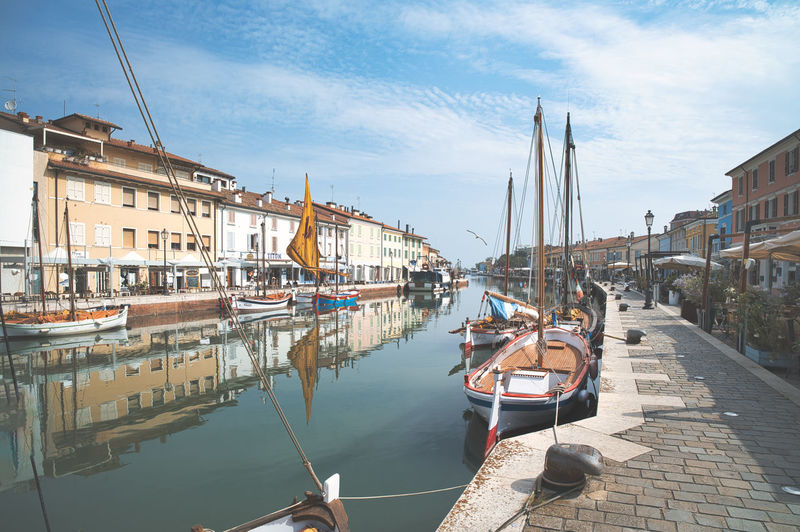 Leonardo's canal port of cessenatico in emilia romagna adriatic sea italy