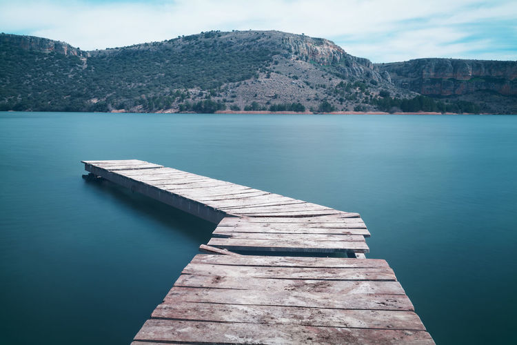 VIEW OF PIER ON LAKE