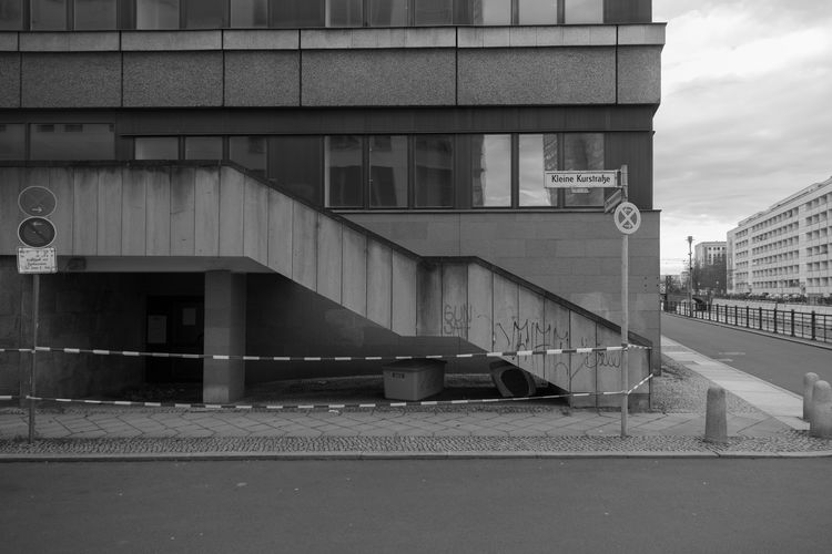 An old gdr prefabricated building on the spree canal