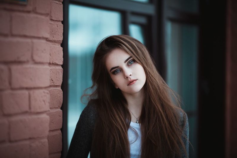 Portrait of young woman