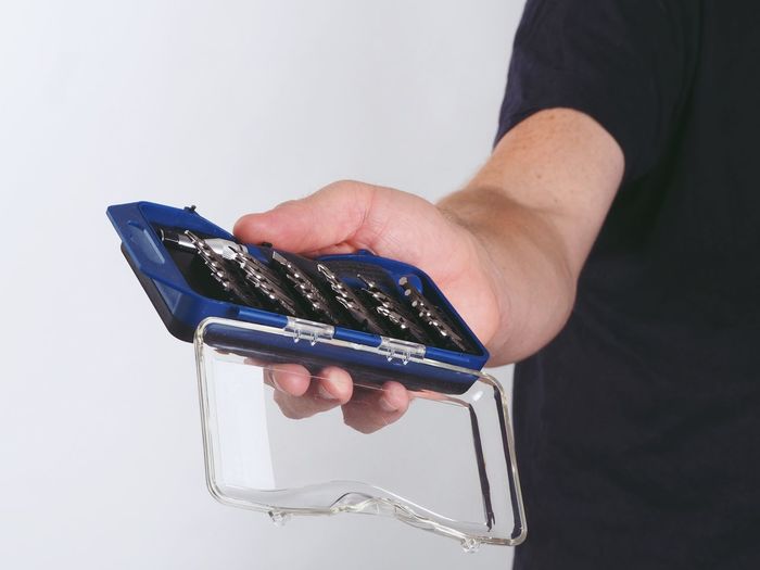 Close-up of hand holding camera