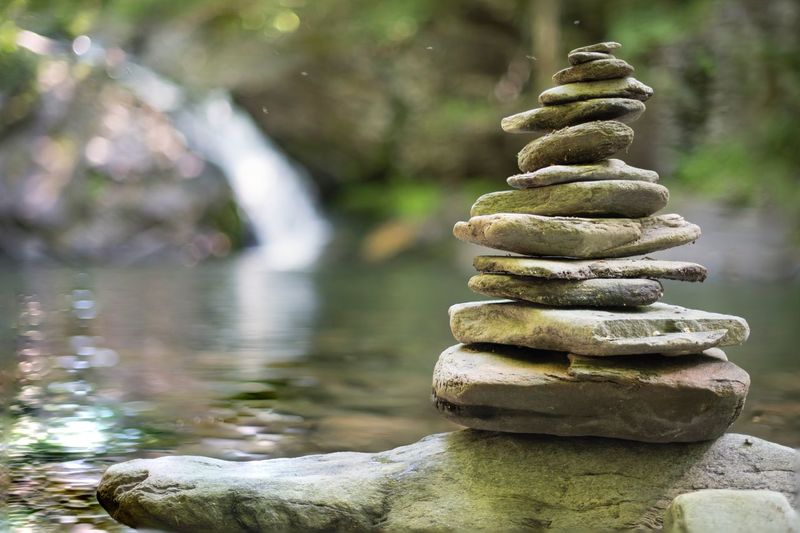 Stack of stones in water