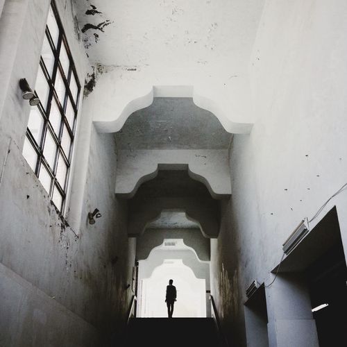 People walking in building