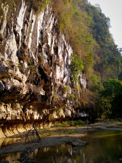Stream flowing through rocks