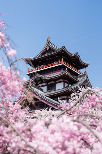 Low angle view of traditional building against sky
