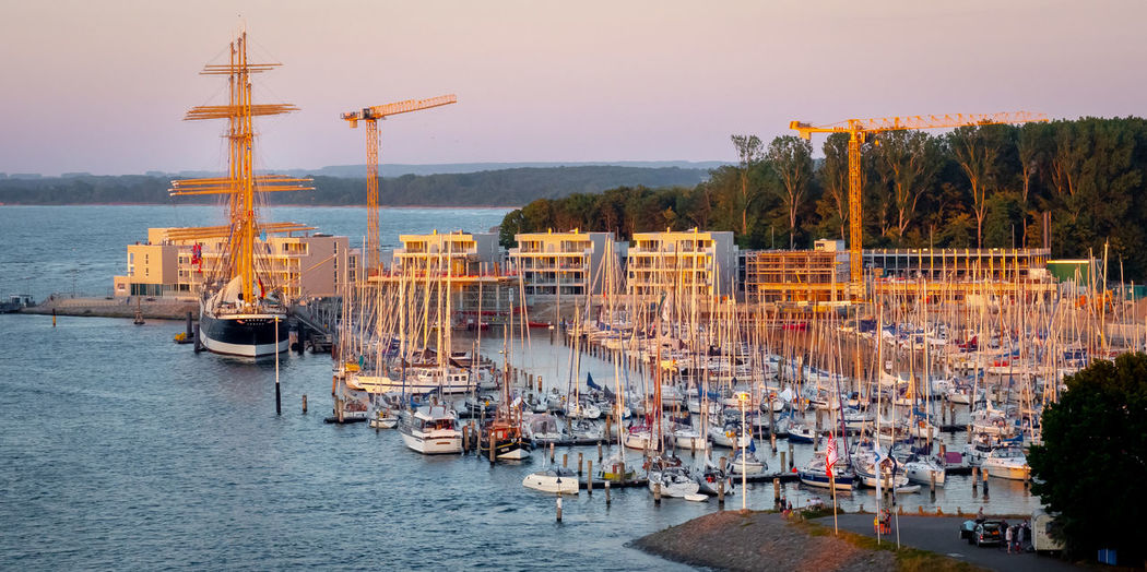 Cranes at harbor