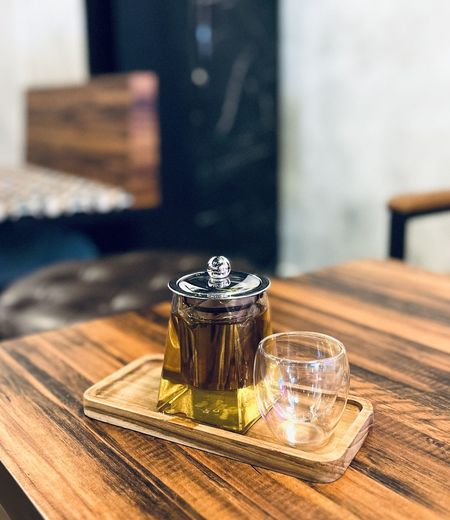 Hot tea on pot