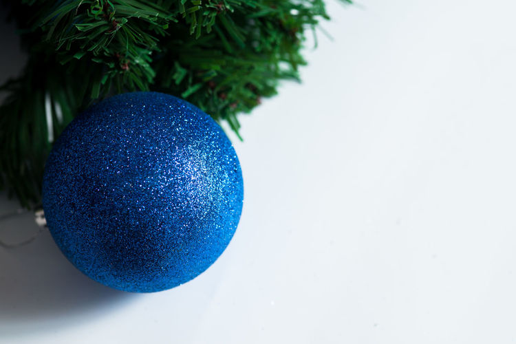 Close-up of blue christmas tree