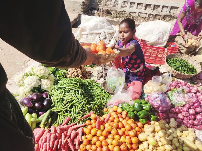 Child labour, vegetable seller india