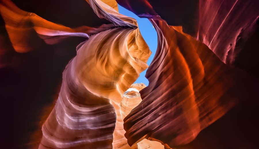 Antelope canyon - abstract background. travel and nature concept.