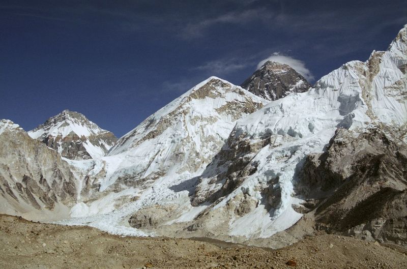 Scenic view of mount everest against sky