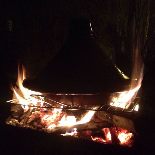 Bonfire at night