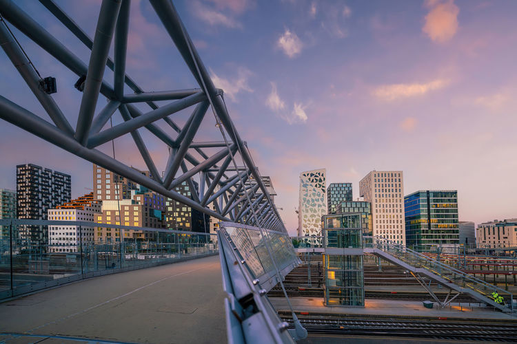 Low angle view of bridge against sky