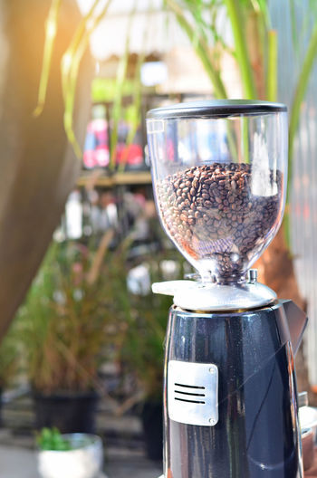 Close-up of coffee in glass