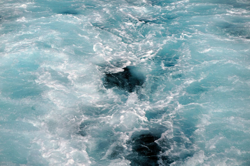 Close-up of frozen water