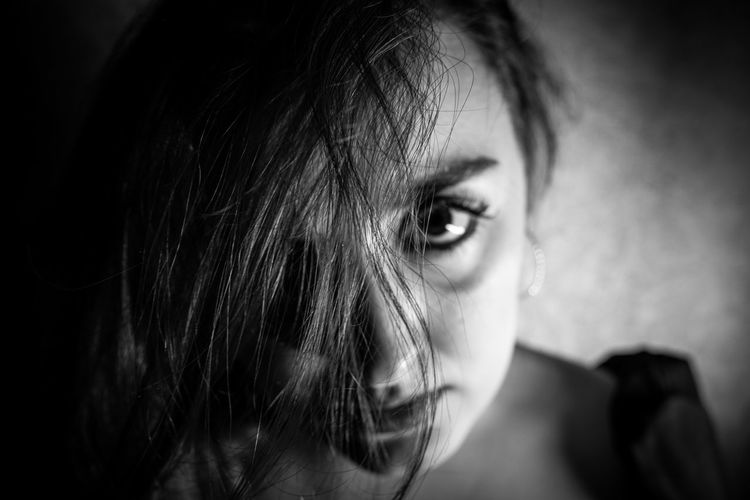 Close-up of young woman