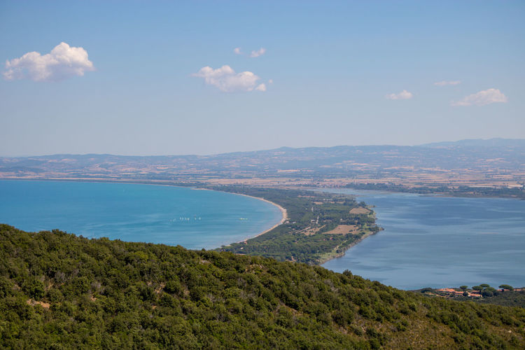 Beautiful view of a landscape in monte argentario, tuscany.