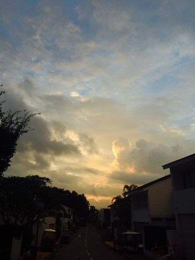 Built structure against sunset sky
