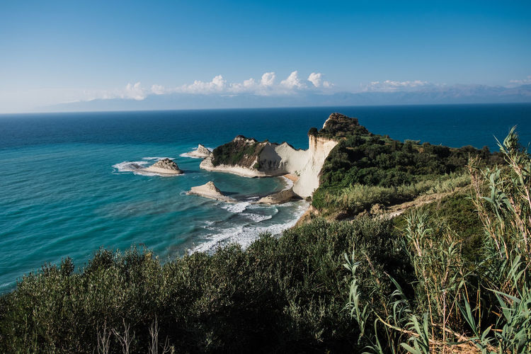 Landscape picture of kap drastis on the island of corfu.