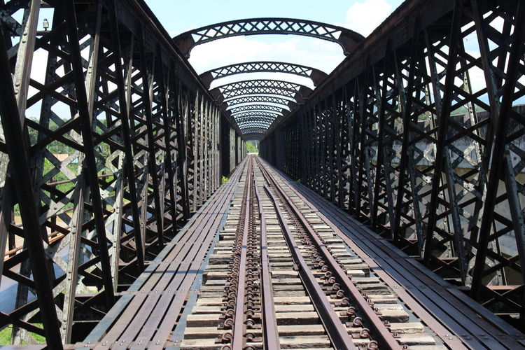 Single old track victoria railway bridge located in karai, kuala kangsar, perak