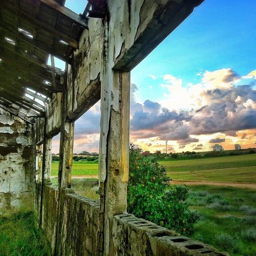 Built structure on landscape