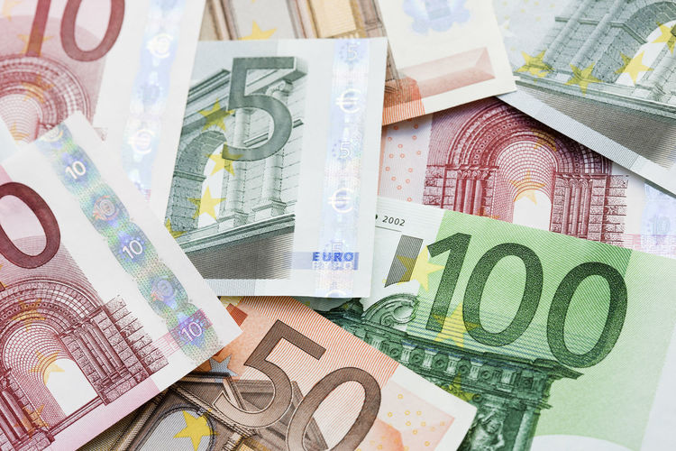 Heap of euro notes