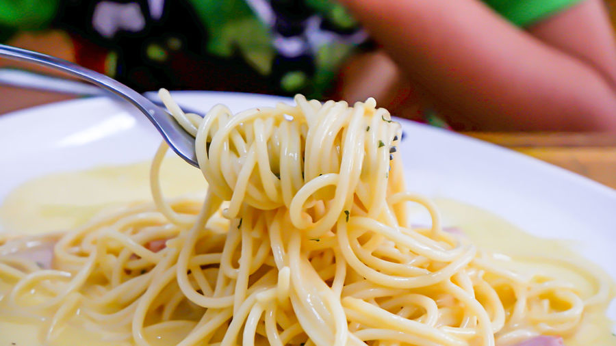 Close-up of pasta in bowl