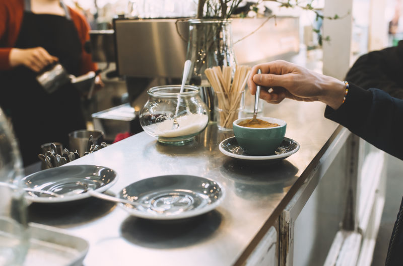 Man having coffee