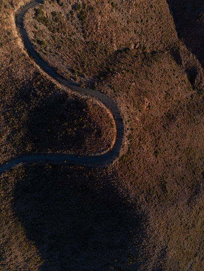 High angle view of road