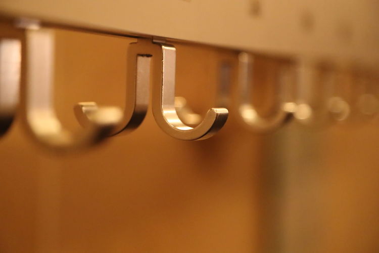 Close-up of hooks