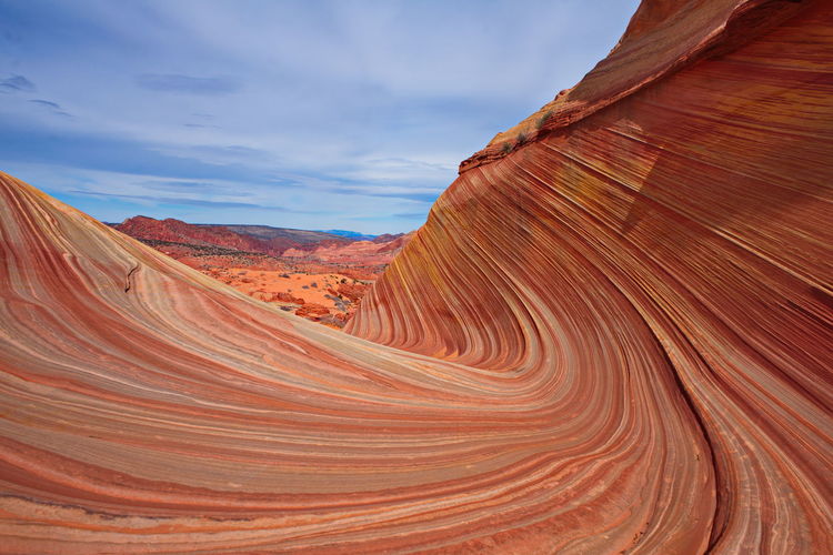 Scenic view of desert against sky