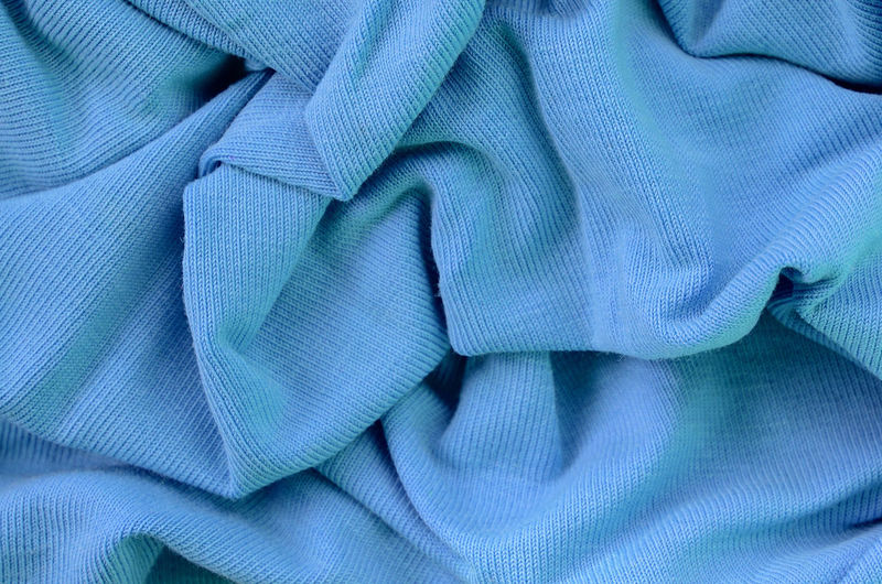 Full frame shot of blue fabric