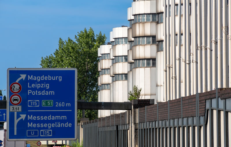 Low angle view of information sign