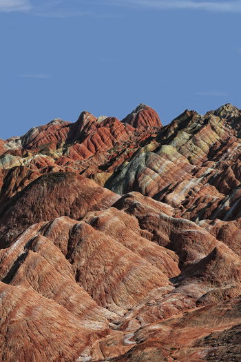 Sandstone and siltstone landforms of zhangye danxia-red cloud national geological park. 0844