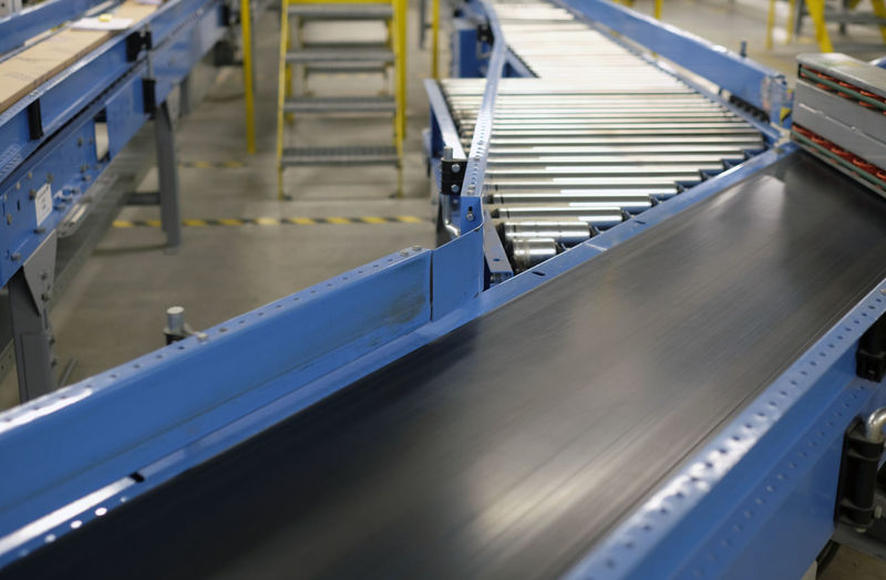 High angle view of escalator in subway