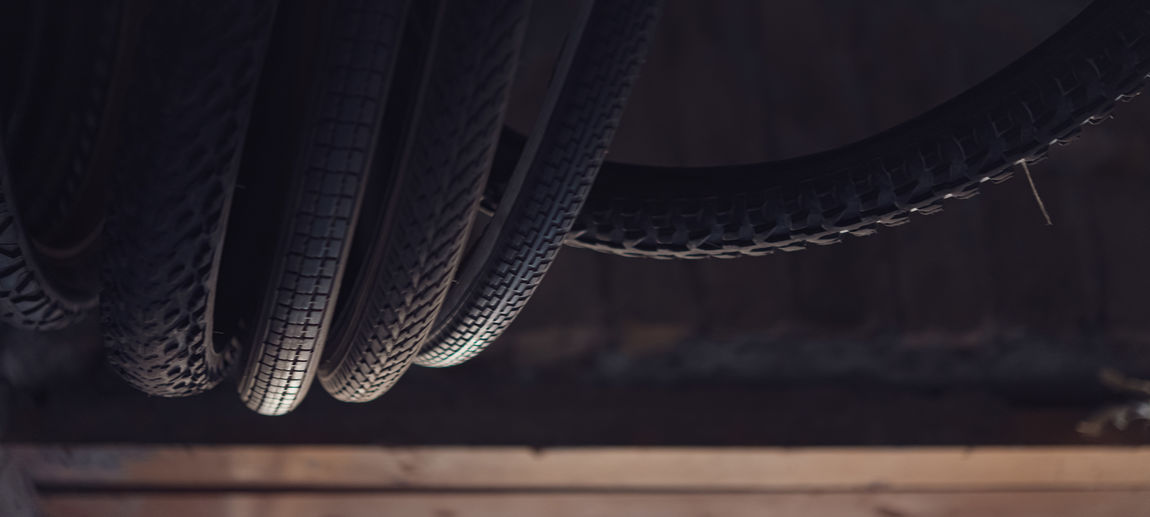 Close-up of rope tied to metal