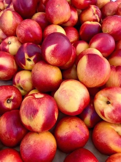Full frame shot of apples at market stall