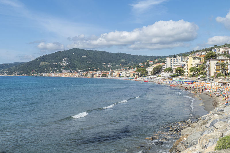 Landscape of alassio with his beautiful beach