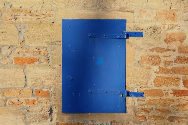 Blue wooden shutter